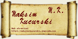Maksim Kucurski vizit kartica